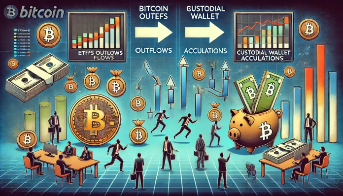 contrasting-investment-patterns-etf-outflows-vs-custodial-wallet-accumulations-in-bitcoin