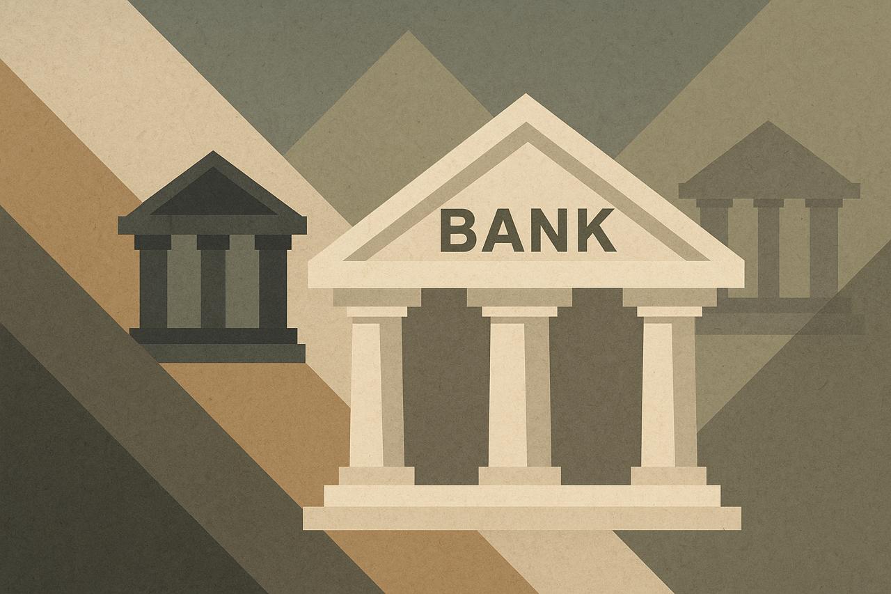 Photo with bank building
