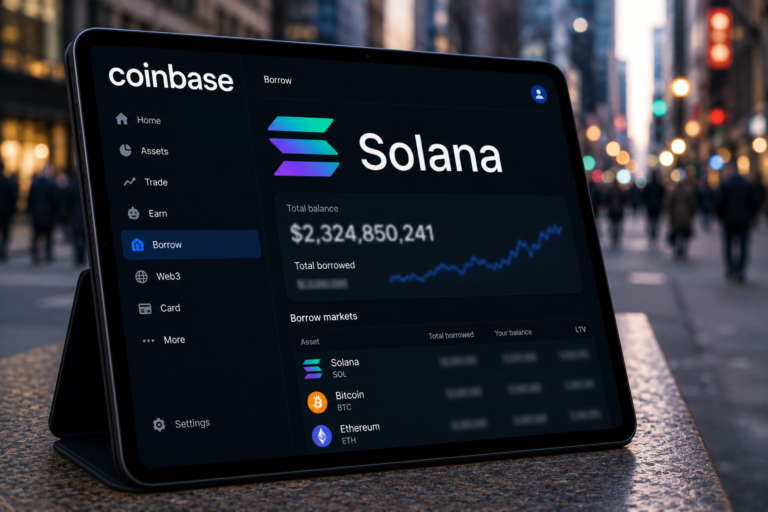 Solana Joins Bitcoin and Ether as Coinbase Collateral as Loan Book Crosses $2.3B